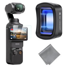 K F CONCEPT 1.2X Anamorphic Lens Compatible with DJI Osmo Pocket 3, Blue blue