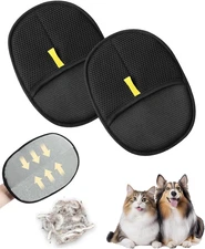 2PCS Pet Hair Removal Glove for Dogs & Cats, Magic Brush Gloves for Furniture...