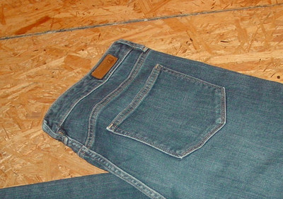 LANDS END/LANDSEND 42/L34 Damen Stretchjeans/Jeans blau used bootcut