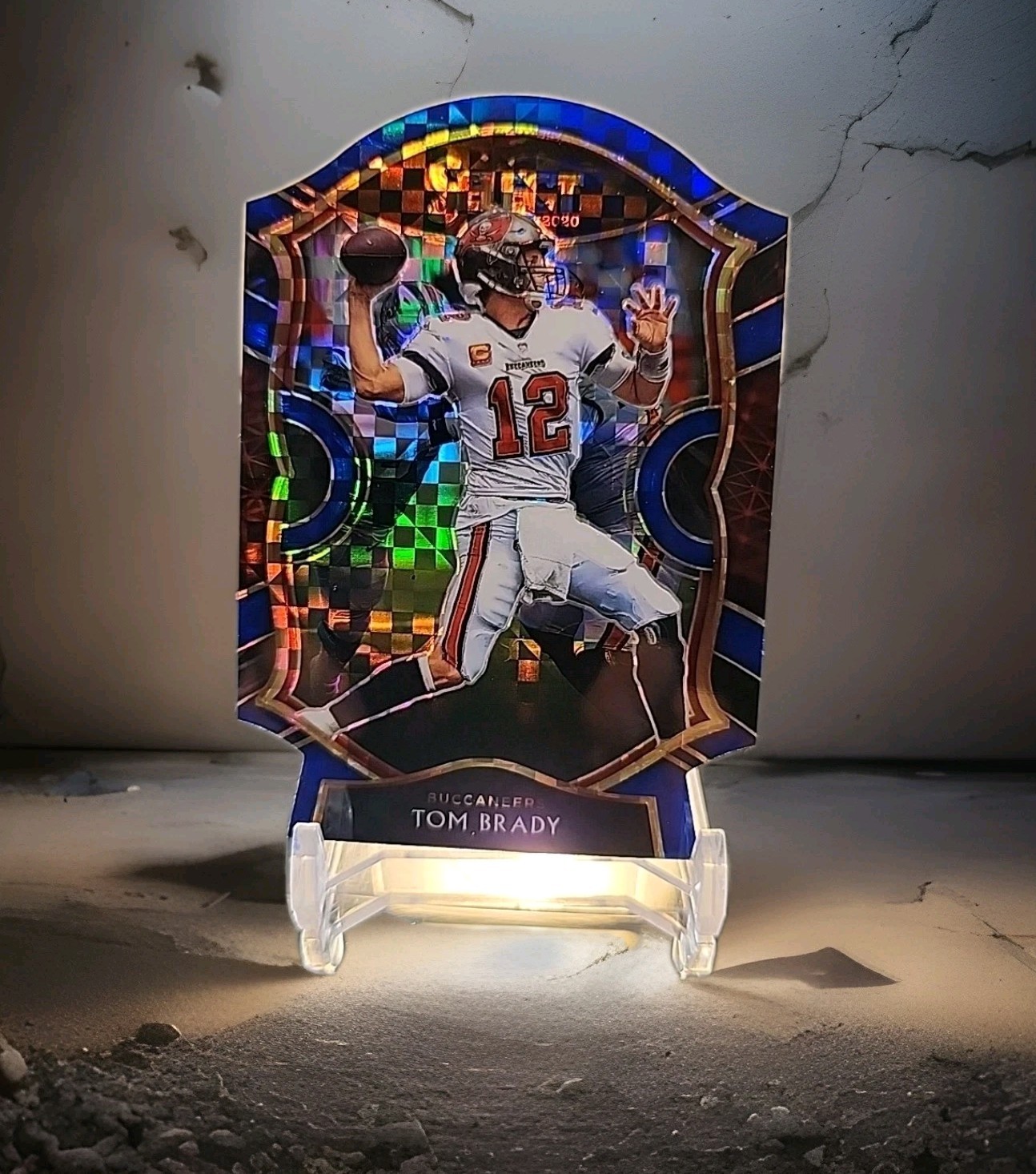 2020 Panini Select - Concourse Tom Brady #1 Blue Prizm Die-Cut