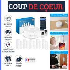 AGSHOME Alarme Maison WiFi sans Fil avec Sirène 120 dB, 5 Capteurs et 2