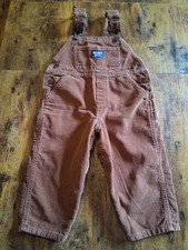 Vintage 80s OSHKOSH B'GOSH OVERALLS Brown Corduroy Size 3T