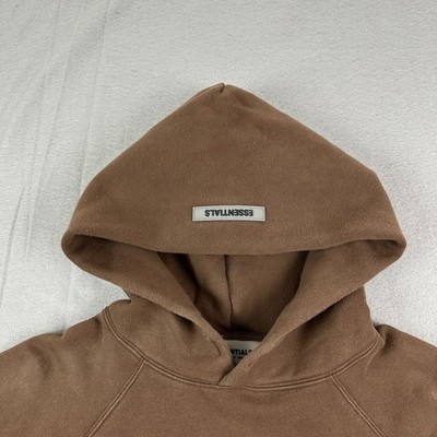 Fear of God Essentials Pullover Hoodie XS FOG Rain Drum Brown | eBay