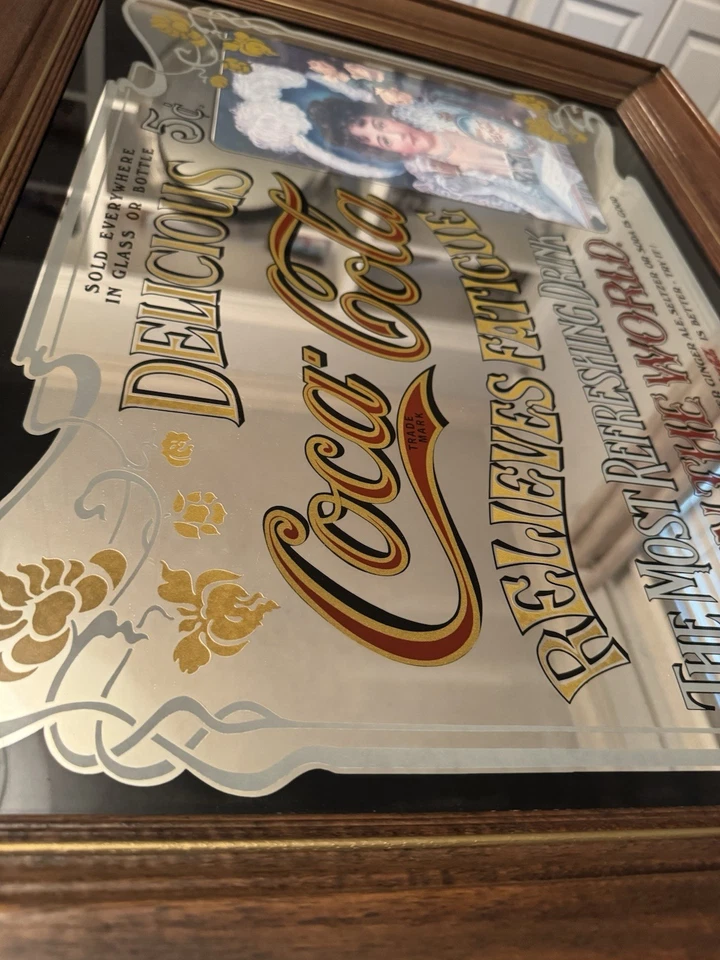 Vintage Coca-Cola Collectibles Lot – Serving Trays, Tin Signs, Mirror Sign - Image 2 of 4