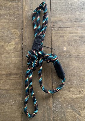 4ft USA MADE  Rainbow-  K9 Dog Slip LEASH-crafted with high-grade climbing rope