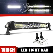 10inch LED Light Bar 180W Single Row Spot Flood Combo Work Pickup Boat SUV 4WD