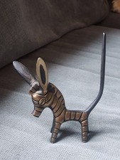 Walter Bosse or Style Black Gold Line Donkey Ring Holder Bronze Metal
