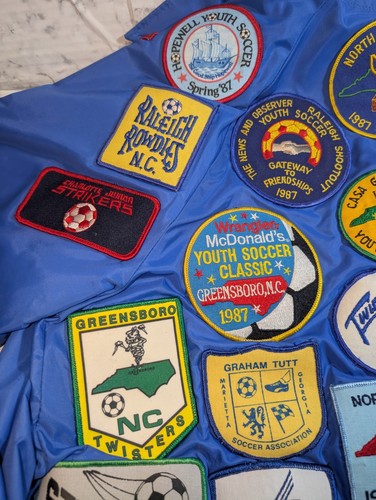 36 Vintage Youth Soccer Club Patches On Youth L(14-16) Hartwell Jacket NC,VA,SC - Picture 12 of 15