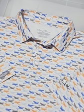 Straight Down Performance Golf Polo Men Large