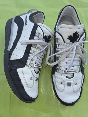Dsquared2   Herrenschuhe  Sneakers  Gr.42,5 UK 8 Schwarz/Weiß Gebrauchsspüren!!!
