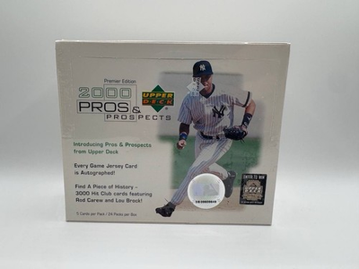 #ad 2000 Upper Deck Pros And Prospects Baseball Box 24 Pks Box Brand New Sealed $299.99