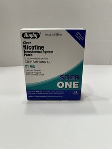 Rugby Nicotine Transdermal Patch Clear 14 Patches 21 mg Step 1: Exp 04/2027