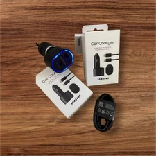 Samsung 45W Dual Port Fast Charging Car Charger USB Type-C Cable Galaxy New