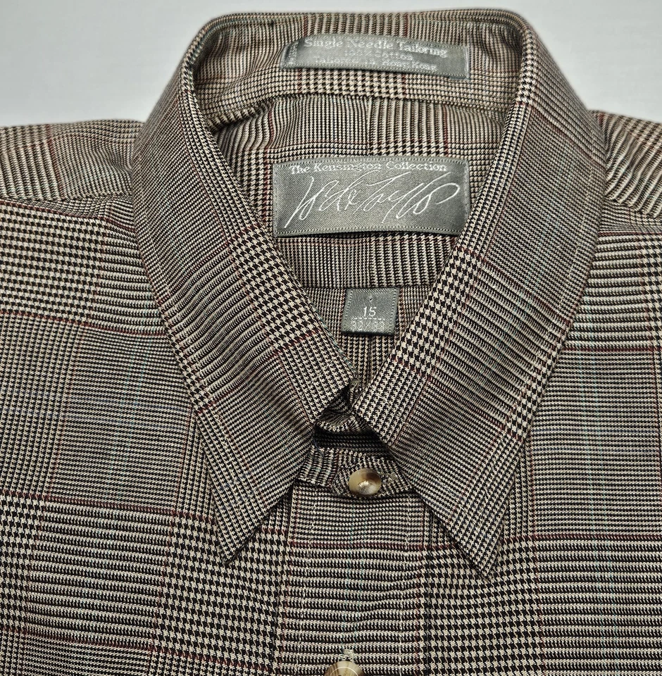 Camisa abotonada manga larga colección Lord & Taylor Kensington para hombre 15 32-33 Foto 2 de 2