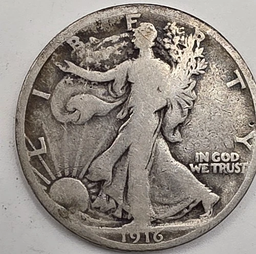 1916   *SILVER*  Walking Liberty Half Dollar GREAT WAY TO BUY SILVER