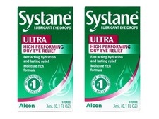 2 Pack - Systane Lubricant Eye Drops Ultra High Performing Dry Eye Relief, 3ml