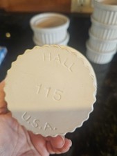 Vintage Hall Chiny Ramekins Zestaw 8 prążkowanych naczyń piekarniczych USA 834 844