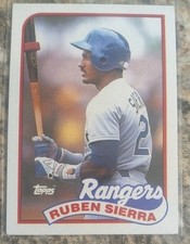 Ruben Sierra - 1989 Topps #53 Texas Rangers - Great Condition ! 