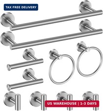 Bathroom Hardware Set 10 Pieces, Stainless Steel Towel Bar Set Includes 16 inch