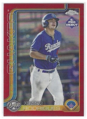 Victor Rodrigues 2025 Topps Pro Debut Chrome Red Refractor 1/5 #PDC66 LA Dodgers