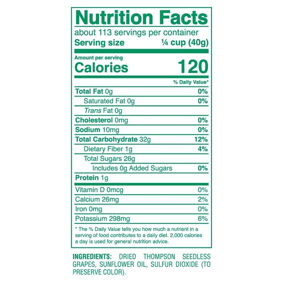 Passas frescas gourmet douradas sem sementes | 10 libras | Tamanho a granel | Lanche e salada - Imagem 2 de 4
