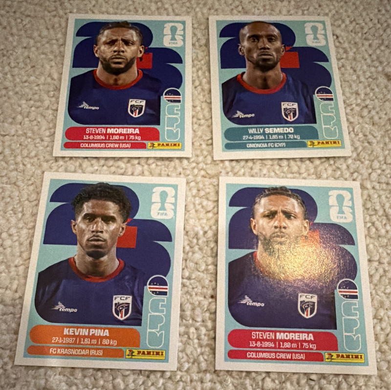 Panini FIFA World Cup 2026 Soccer Cards Lot 4 Moreira Semedo Pina CPV 6/10/19
