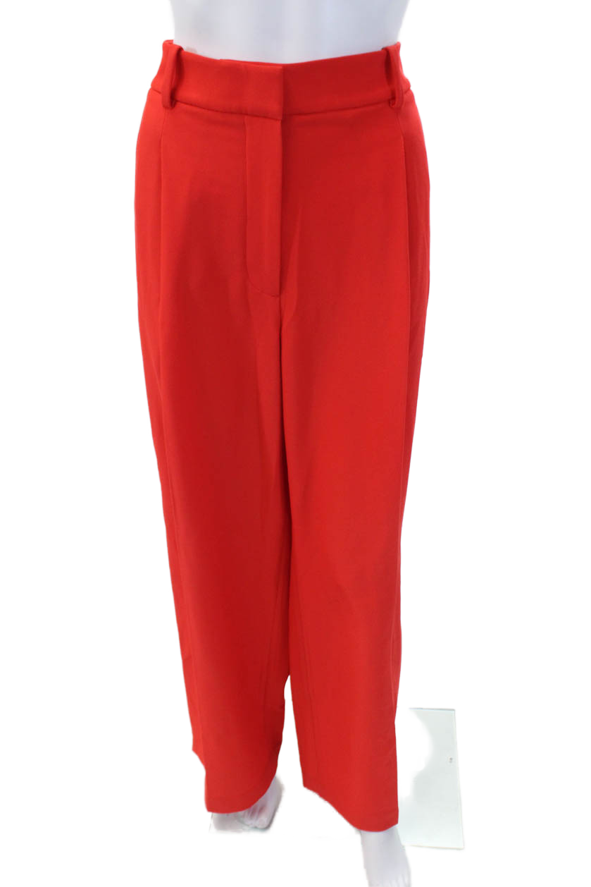 ALTRA Stockholm Atelier & Other Stories pantalone donna plissettato gamba larga arancione taglia 12