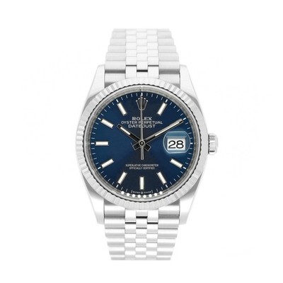 DATEJUST 36MM BLUE DIAL REF. 126234 STAHL/WEISSGOLD 2022 FULL SET
