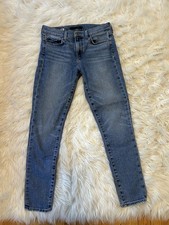 Joe's Jeans Mid Rise Skinny Blue Denim Stretch Women's Jeans Button Zip Pockets