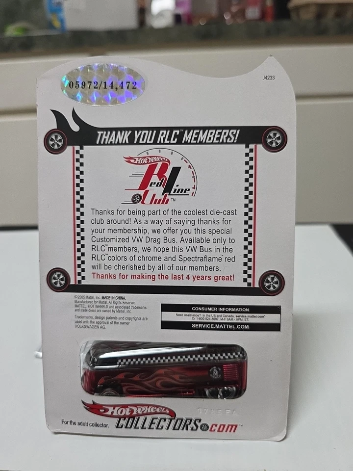 风火轮 2005 RLC Redline Club Thank You 定制大众拖曳巴士 #5972 — 第 2/4 张图片