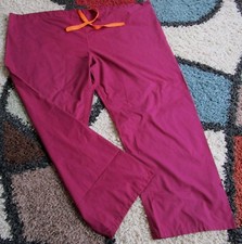 Best Medical Unisex Reversible Drawstring Scrub Pant W/ Pocket Burgundy Sz 4X