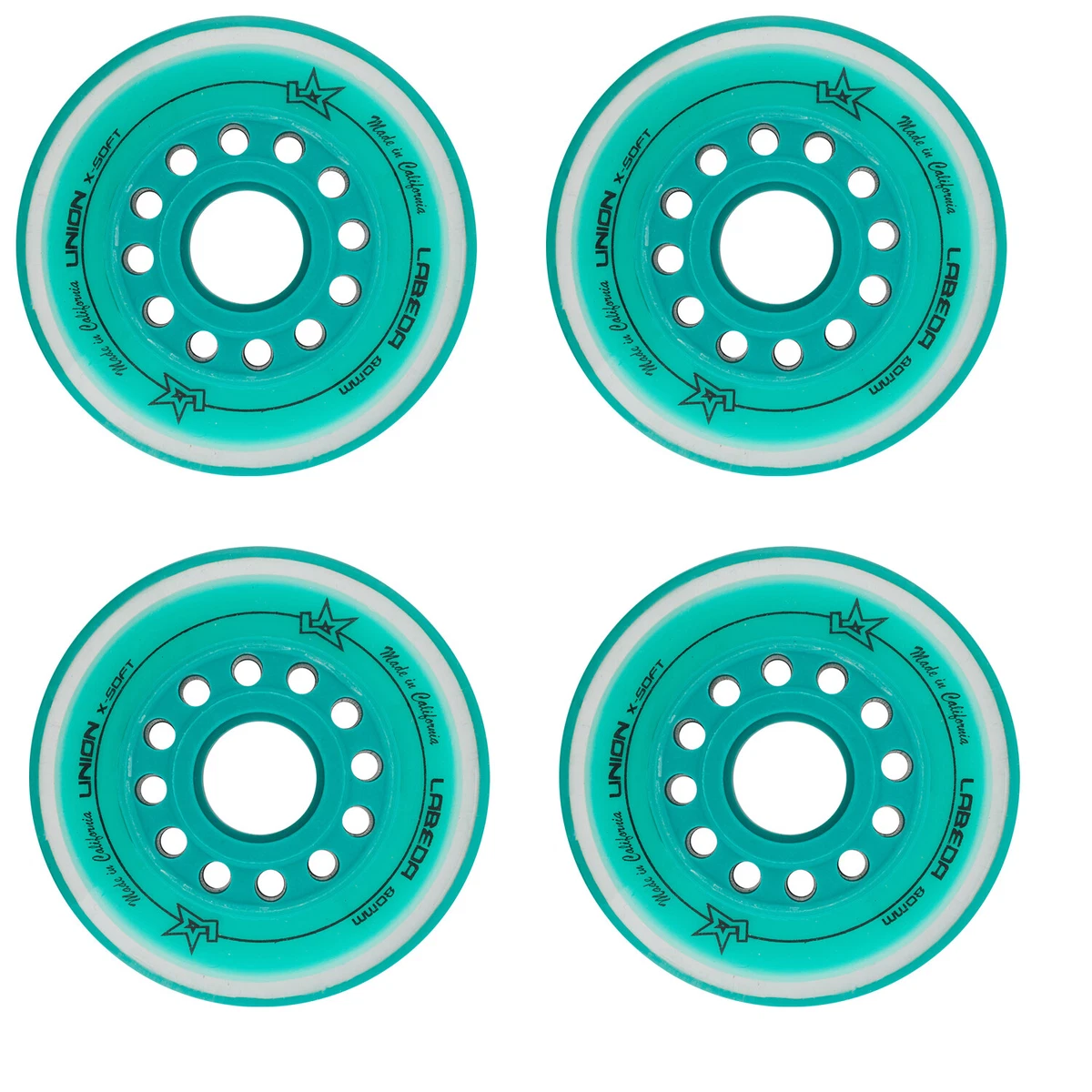 Labeda Addiction Roller Hockey – Lot De 4 Roues Jaunes 80mm – Uretane Dur, Grip Renforcé Pour Patineurs Lourds (jusqu'à 180kg)