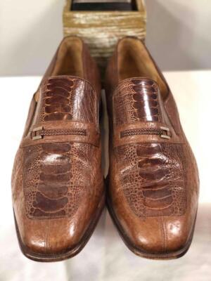 Moreschi Brown Ostrich Leather Oxfords s-l400.jpg main image 4