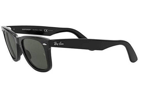 NEW RAY-BAN WAYFARER BLACK GREEN SUNGLASSES POLARIZED 0RB2140 (901/5854) - Picture 3 of 5