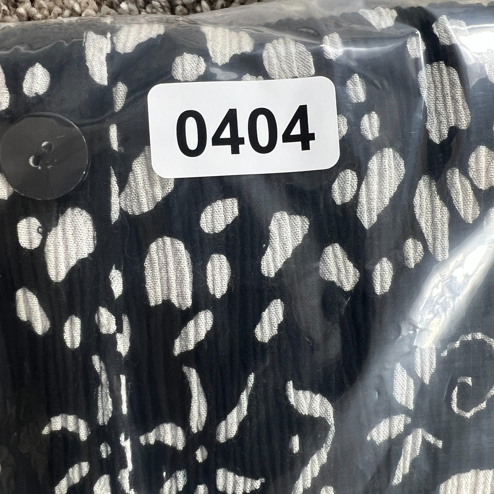 Buster N Bogi Dress 0X Black White Batik Button Front Sleeveless Flowy Floral