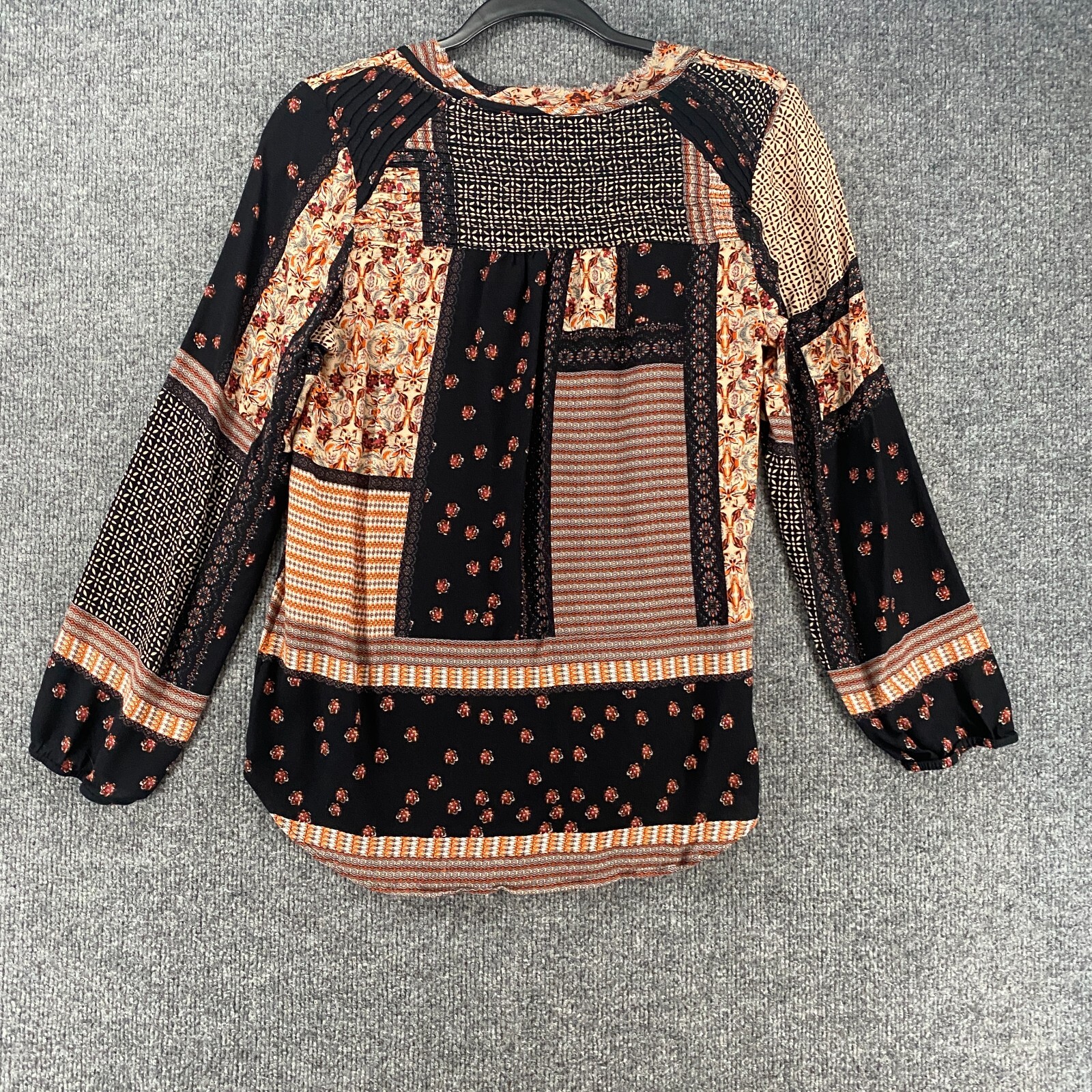 Daniel Rainn Blouse Top Size M Patchwork Button U… - image 4