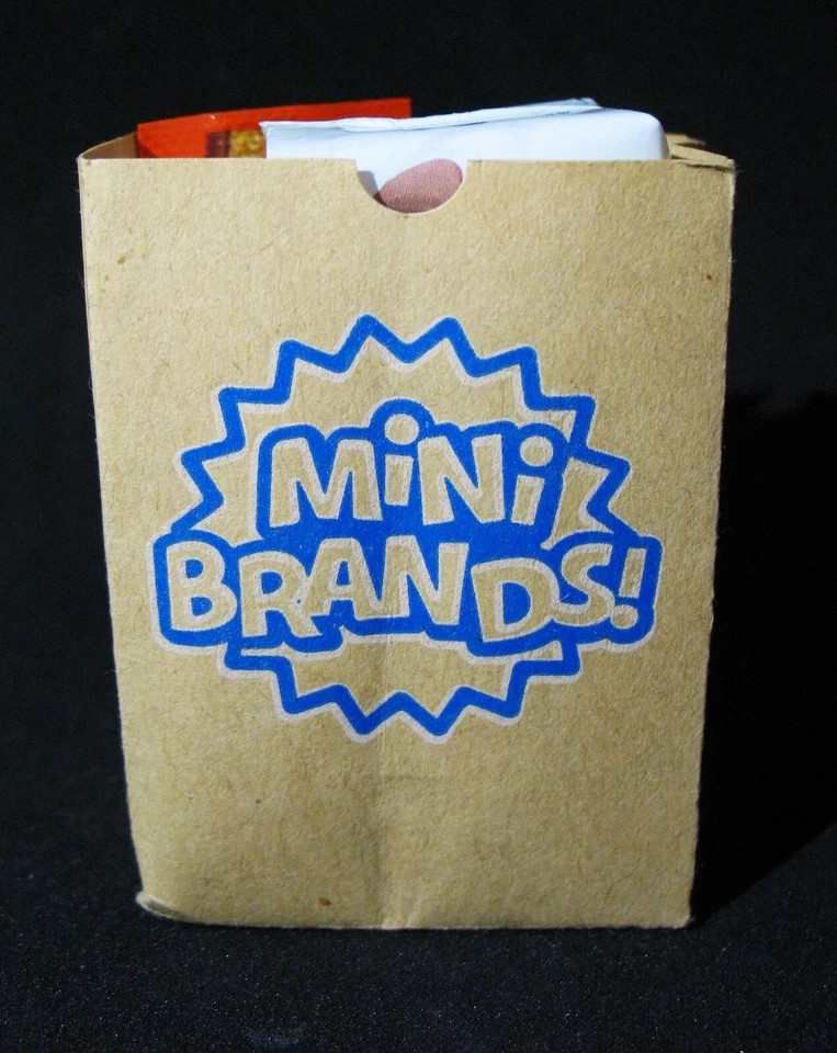 Vtg. Mini Dollhouse Sized Zuru Mini Brands Paper Bag of 5 Groceries Ex. Cond. - Image 4 of 4