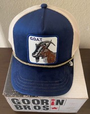NWT Goorin Bros The Farm Trucker Hat - Sapphire Goat - Limited Edition G.O.A.T