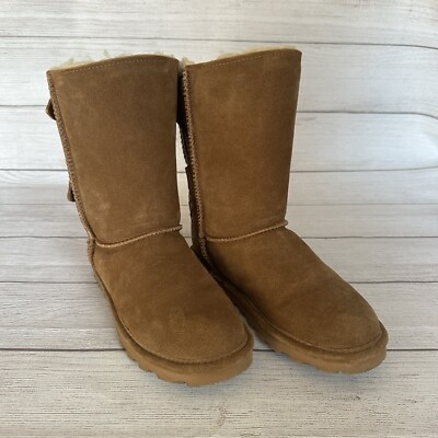 Bearpaw Clara Winter Boots Shoes Suede Sweater Wool Sheepskin