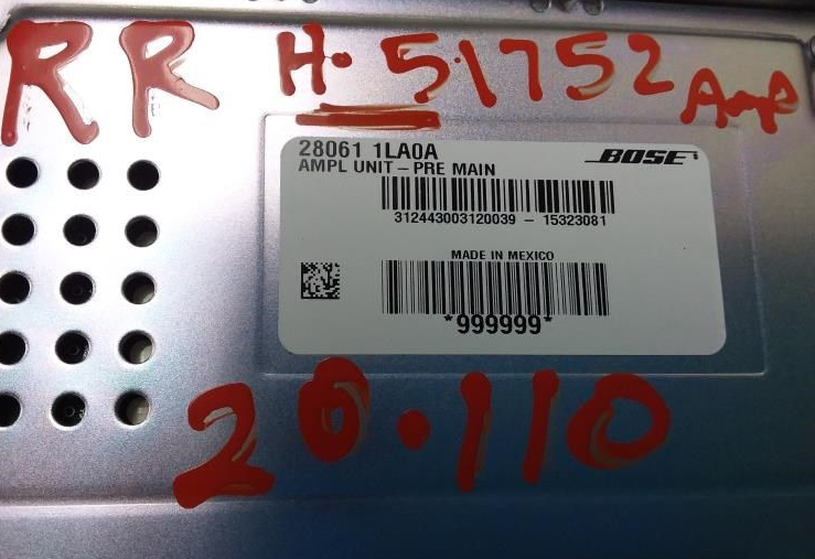 20172018 NISSAN ARMADA AMPLIFIER BOSE AUDIO SYSTEM , RH QUARTER OEM eBay