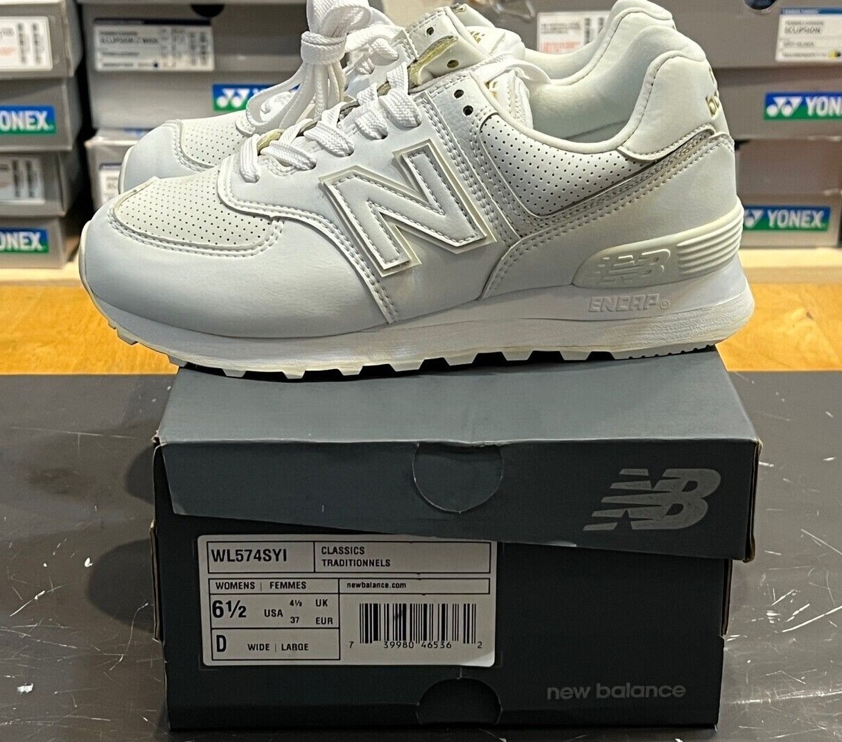 Классические женские кроссовки New Balance 574 Casual D White US65 NWT WL574SYI 25190₽