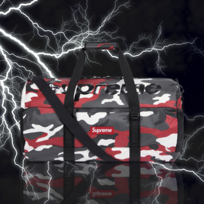 Supreme Red Camo Duffle Bag SS21 | eBay