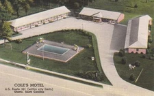  Postcard Cole's Motel Olanta South Carolina 