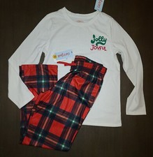 NEW KIDS CAT  JACK PLAID FLANNEL PAJAMA SET SIZE XL 14