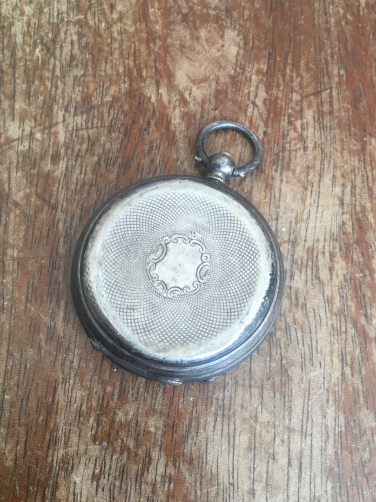 ANTIQUE SOLID SILVER KEY WIND OPEN FACE POCKET WA… - image 2