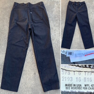 vintage Levi's Misses jeans high waist black made in USA size 16 32 1/2”  waist | eBay