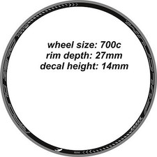 SET DECALCOMANIE CERCHI FULCRUM RACING NITE ZERO 27mm per due ruote colore selezionabile