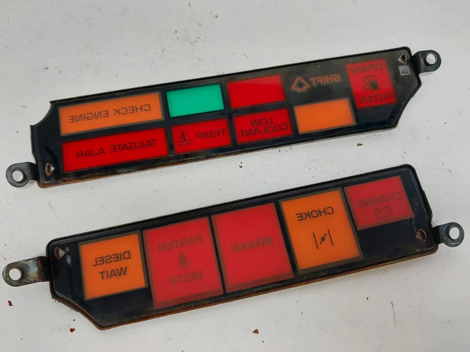 Oldsmobile Firenza Hatchback Dash Speedometer Cluster Warning Light Panels - Image 3 of 4