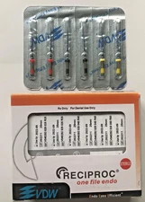 VDW RECIPROC BLUE NiTi Root Canal Files 21mm Asst 1 Pkg of 6