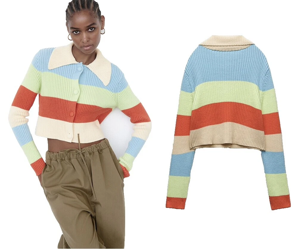 Zara Mujer a Rayas Multicolor